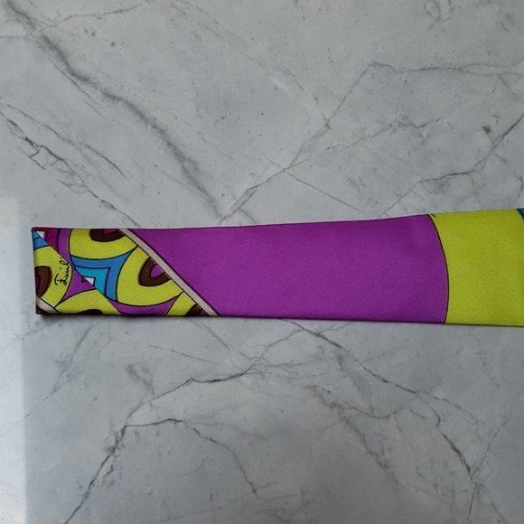Vintage Emilio Pucci Chartreuse Tie - Picture 3 of 8